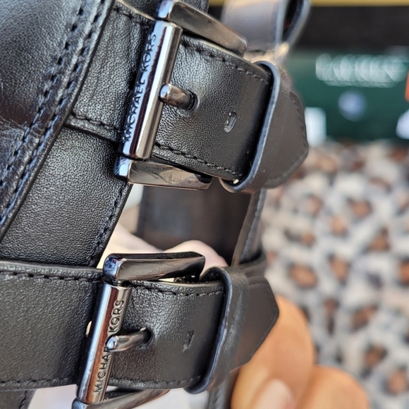 Michael Kors Radley Black Leather Pointed Toe Boots Sz 6.5 - Picture 9 of 16